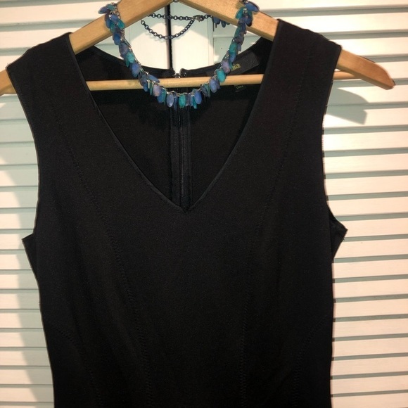Maia Scuba and Flare Fit Knit Sleeveless Dress Black Size 4 - Picture 8 of 10